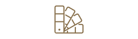 Icon representing a curated collection of contemporary color options.