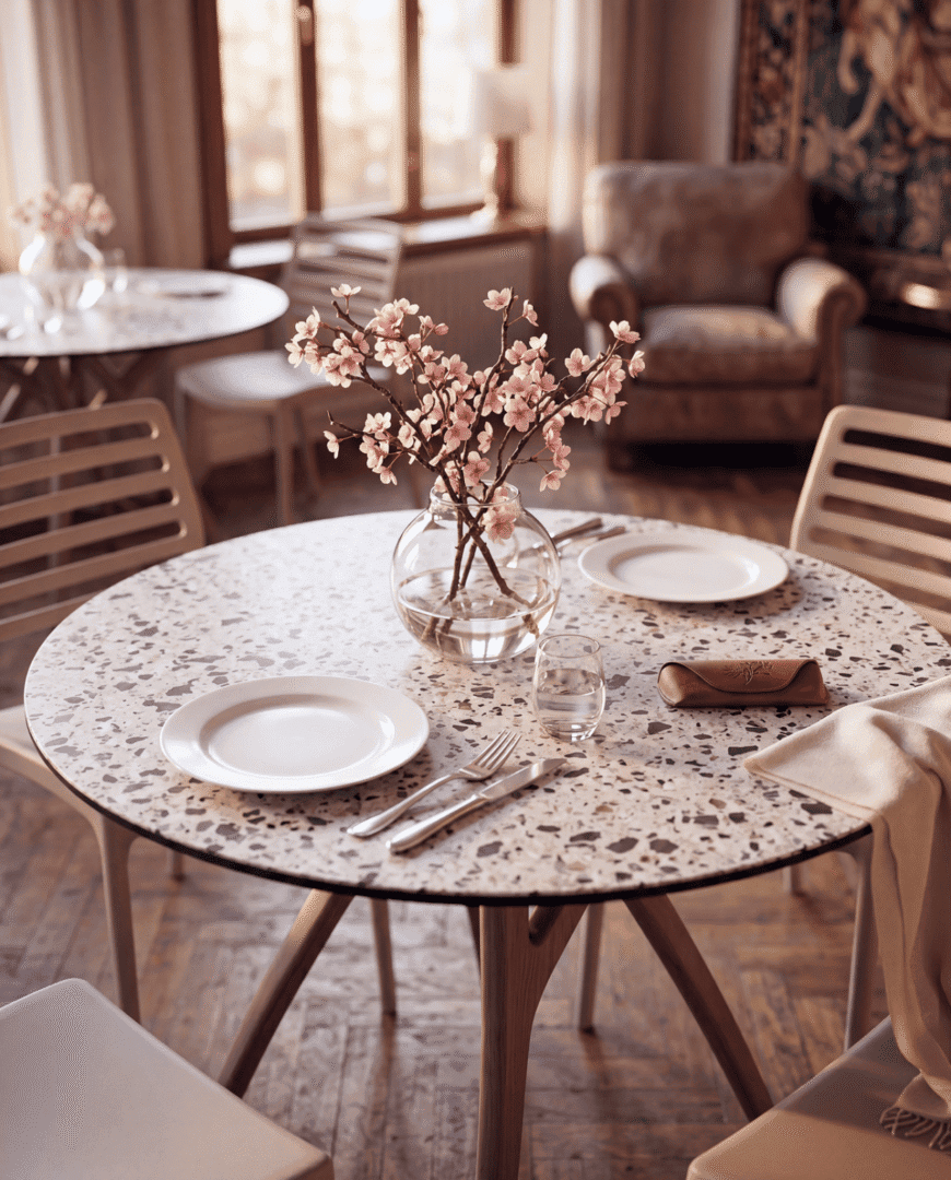 Plateau de table pour aînés en stratifié durable et facile à nettoyer, résistant aux rayures et aux taches, pour salles à manger de résidence, par KECA.