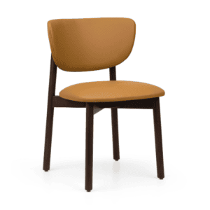 Curved back dining chair with upholstered seat – BW-ROMY-USB
