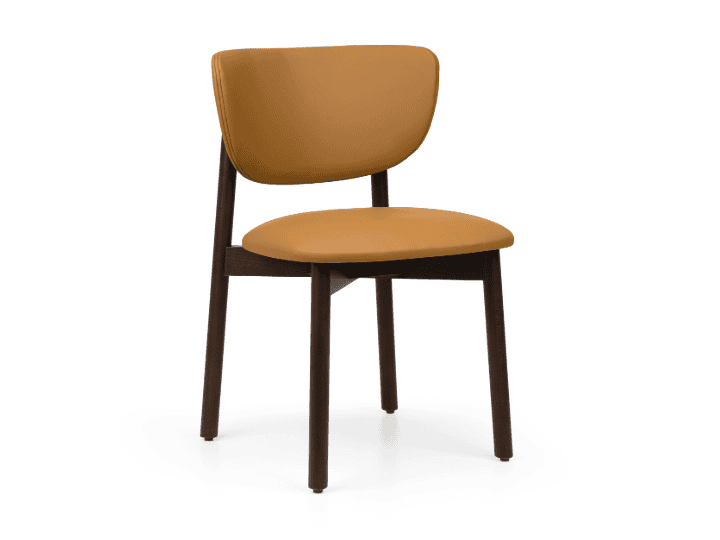 Chaise à dossier galbé avec assise rembourrée – BW-ROMY-USB