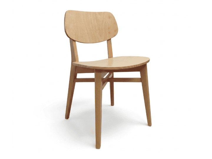 Solid wood dining chair with curved back – BW-HUBERT