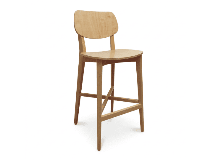 Tabouret de bar en bois massif – BW-HUBERTBAR-VS