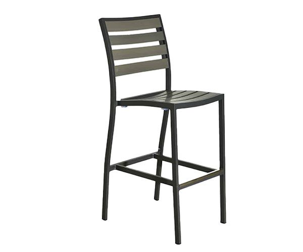 A polywoodl bar stool on a white background