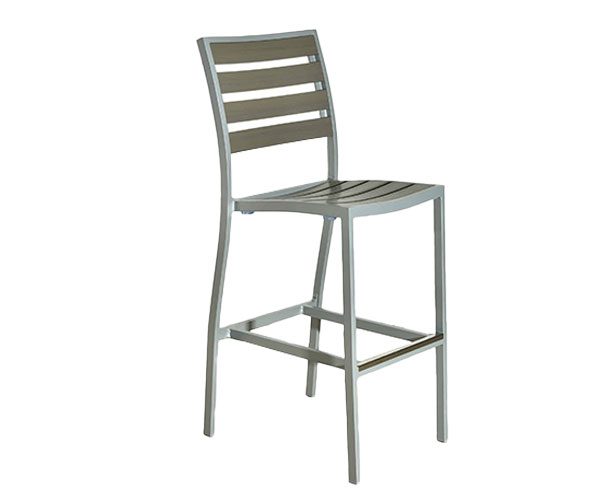 A polywoodl bar stool on a white background