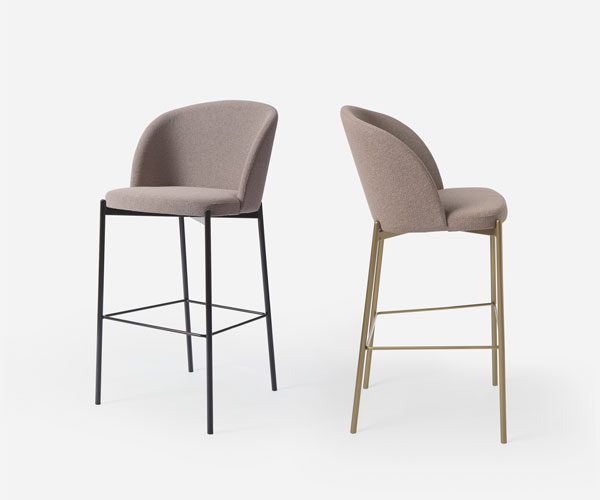 A pair of stools sitting next to each other