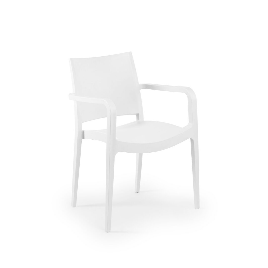 Specto chairs at a contemporary restaurant dining table in warm natural light, in-stock commercial seating available now from Keca's Florida showroom.